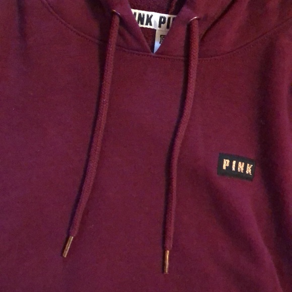 PINK Cropped Mesh Sweatshirt - Picture 3 of 6